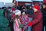 Presidentti Halonen tervehtii teemavuoden avajaisyleisöä. Copyright © Tasavallan presidentin kanslia